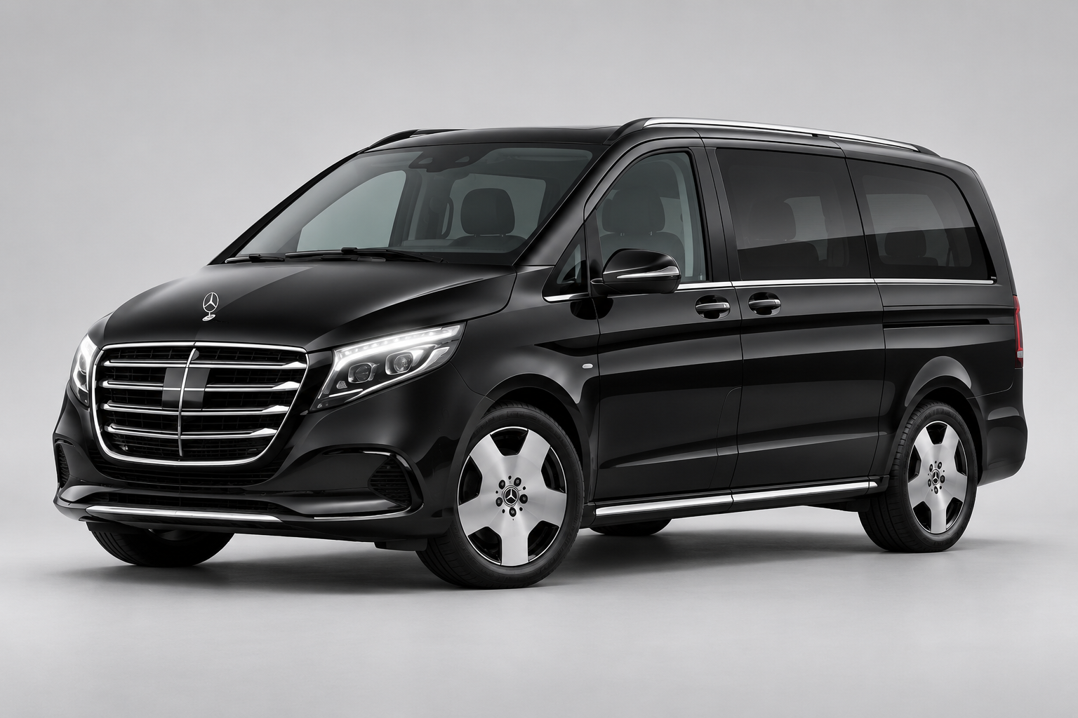 MERCEDES-BENZ V-CLASS in black, illustrative exterior image