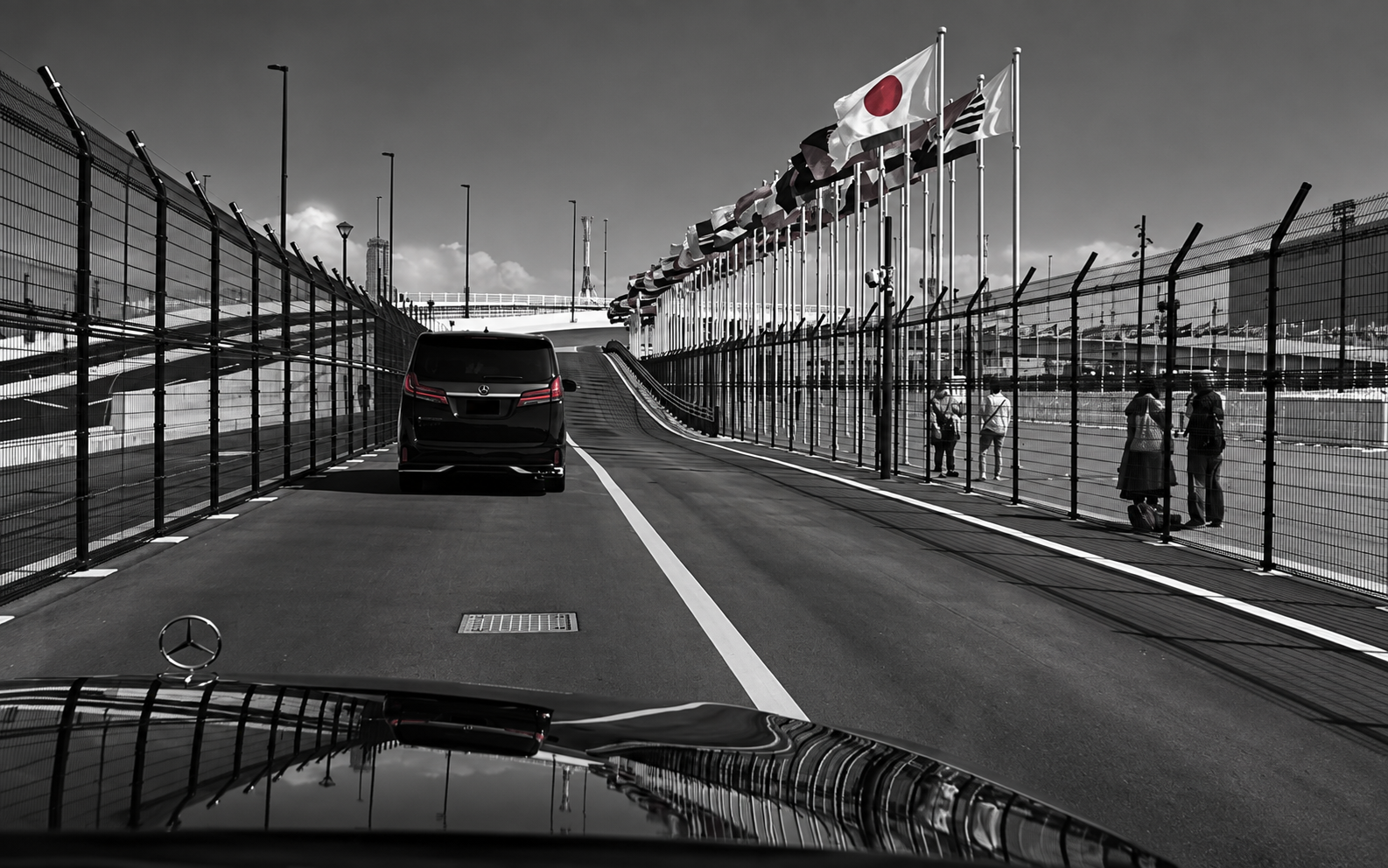 Edited photograph of chauffeur transportation at Expo 2025 Osaka